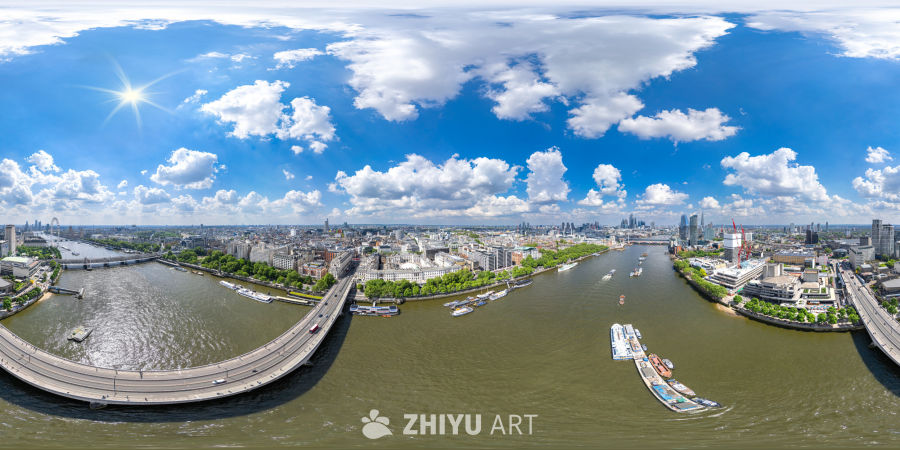 伦敦泰晤士河全景
