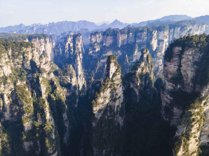 湖南张家界武陵源风景区航拍摄影图