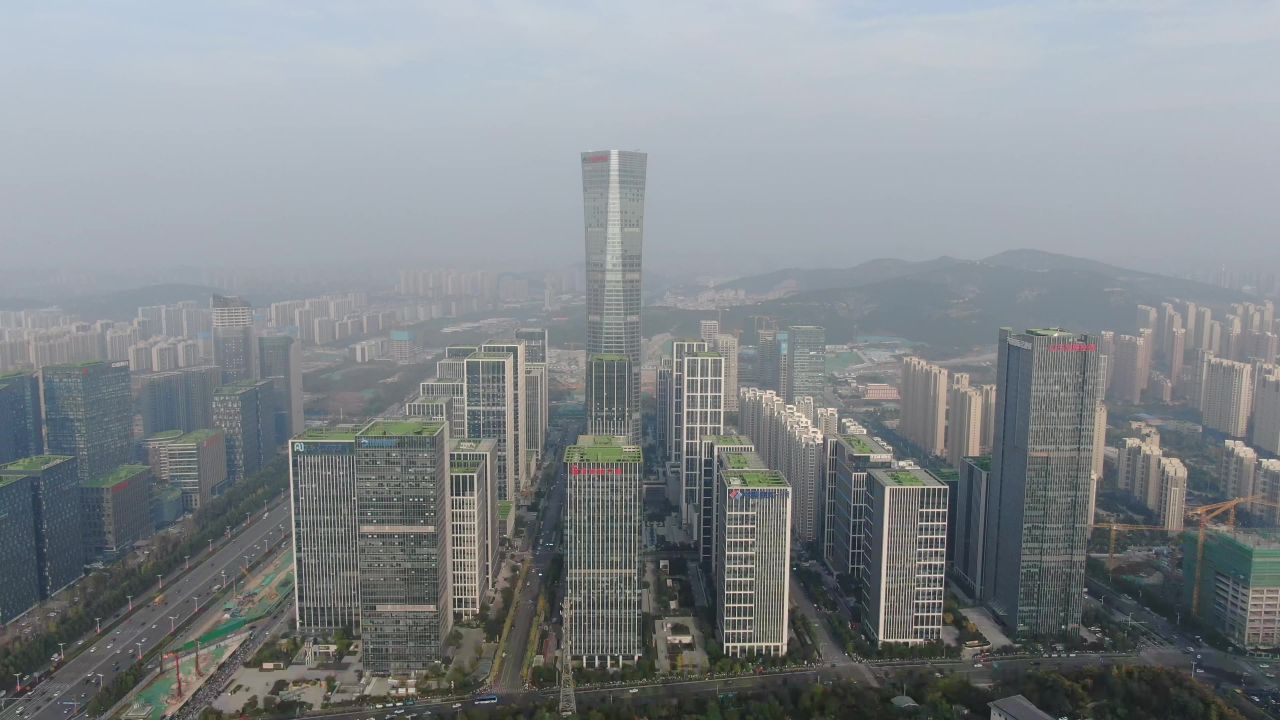 济南 金融中心 商务 建筑 航拍