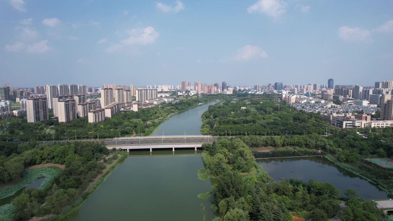 江苏宿迁城市风光旅游景区航拍
