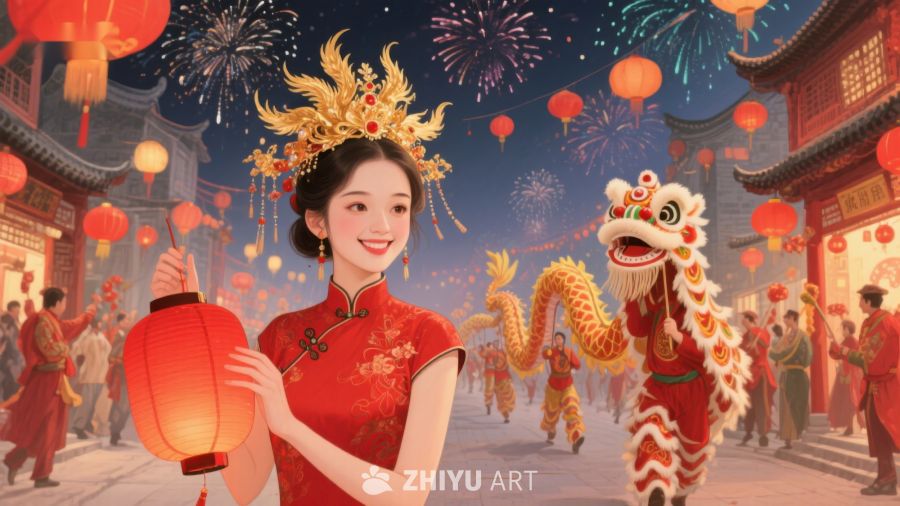 新春佳节，舞狮迎福 1037