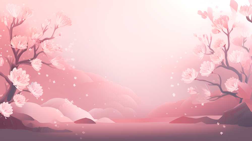 粉红色唯美背景插画