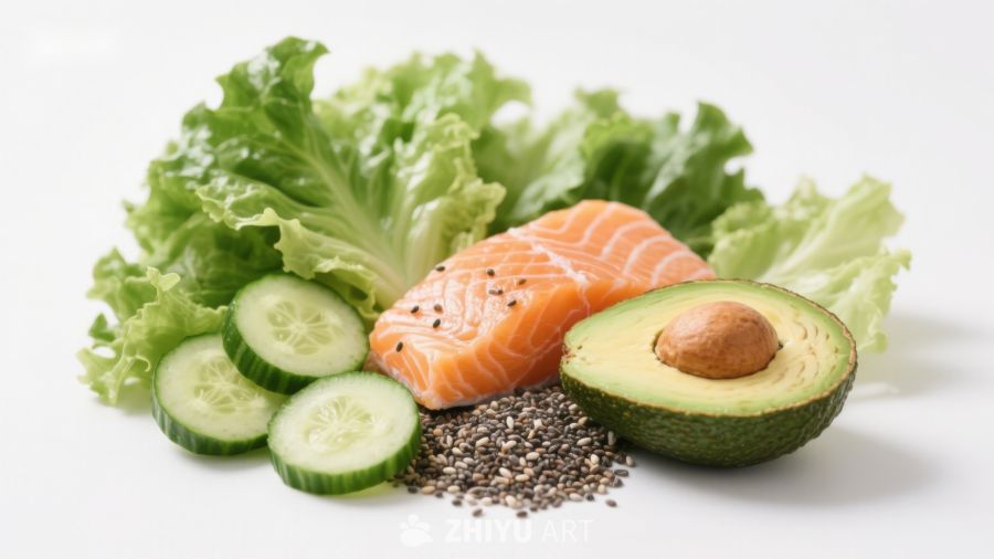 新鲜食材组合展示