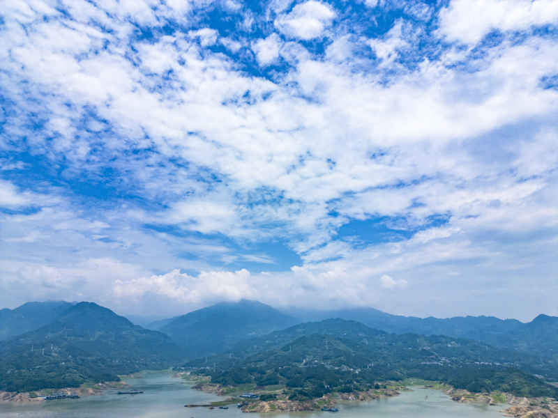 湖北长江三峡水库航拍摄影图