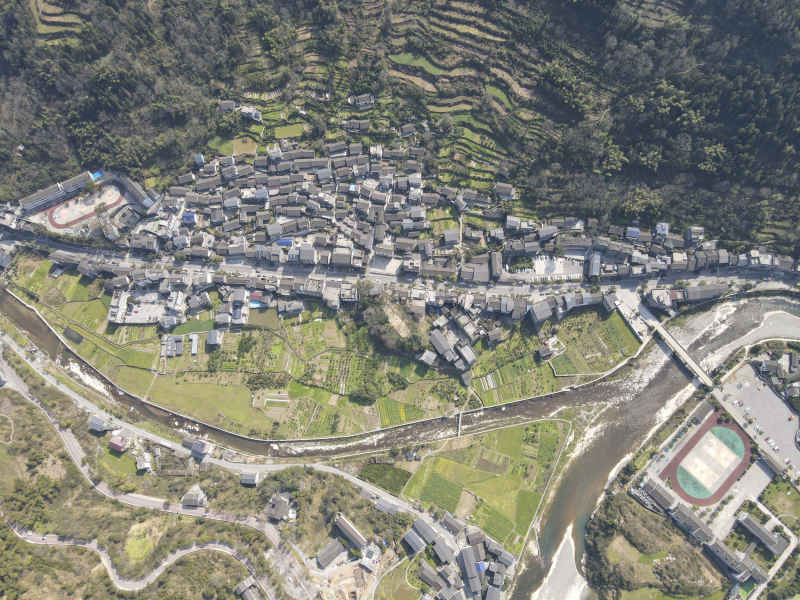 湖南湘西矮寨奇观5A景区航拍摄影图