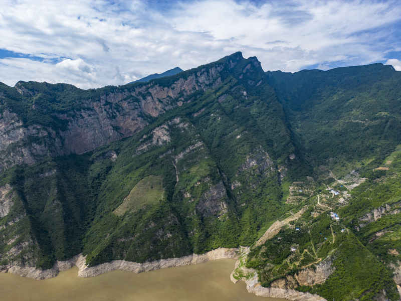 湖北长江三峡风光航拍图 
