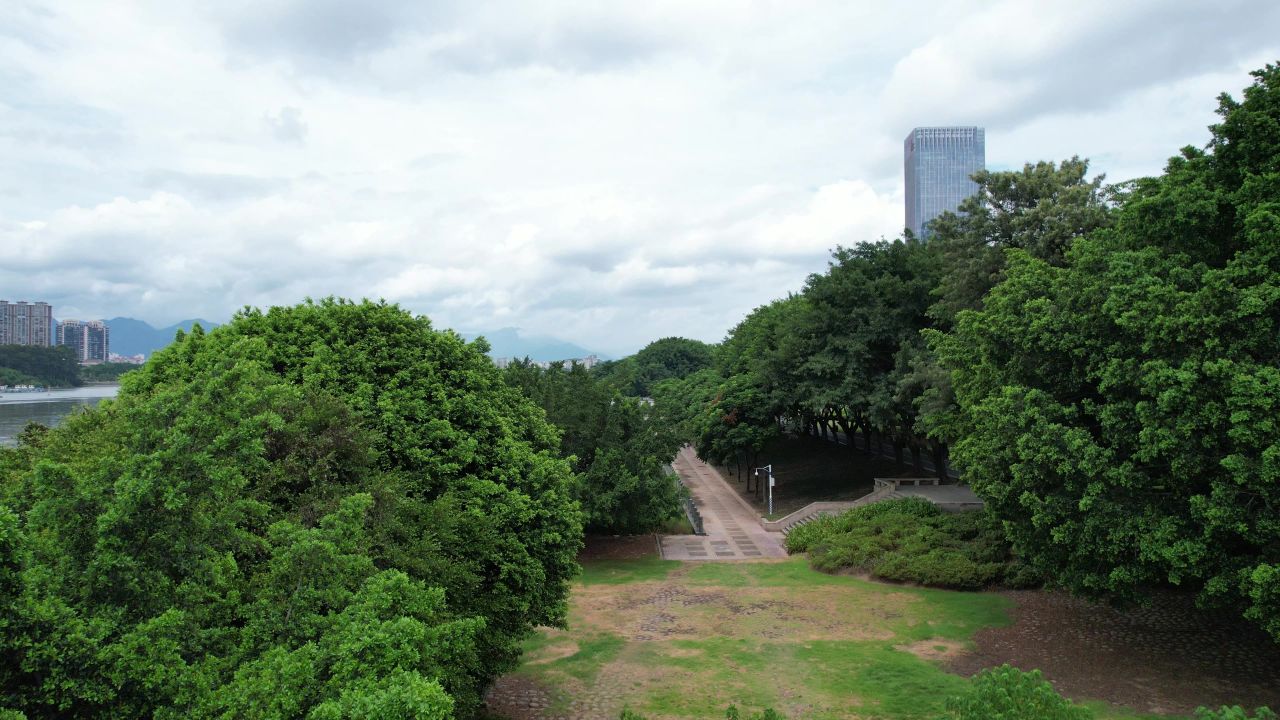 福建福州城市风光航拍 