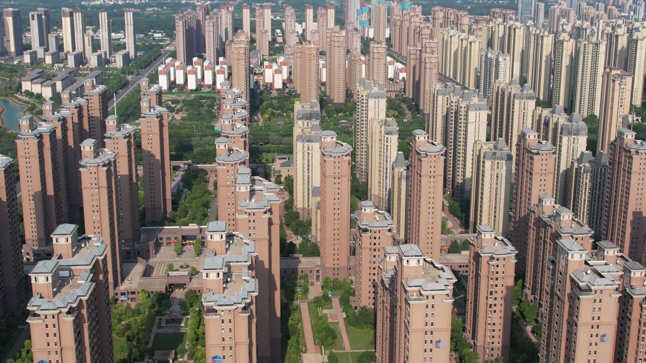 航拍河南许昌建设许昌发展