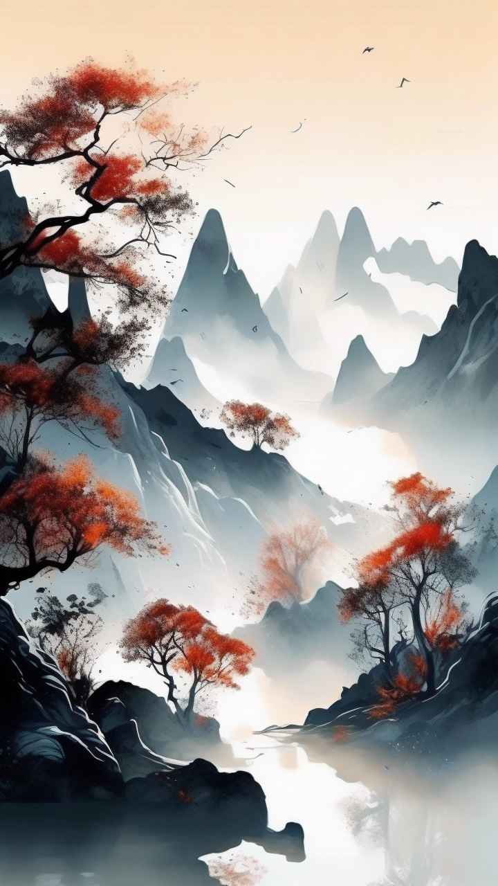 山水画国风背景 11