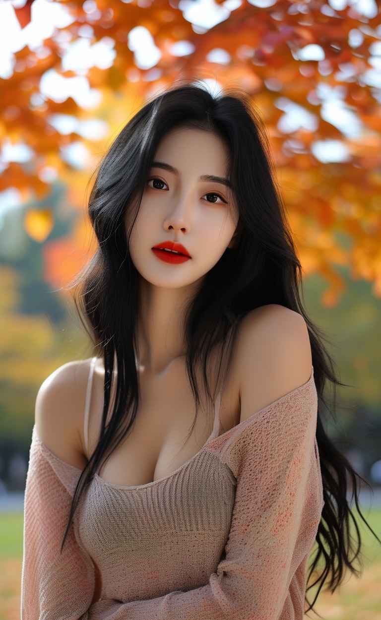 秋天下宽松美女 13