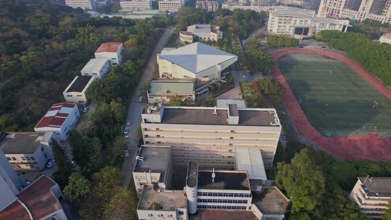 航拍福建莆田学院景观