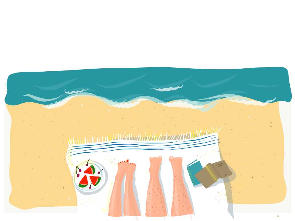 夏天假期海欢乐腿夫妇爱书海滩西瓜波沙浪漫情人节那天