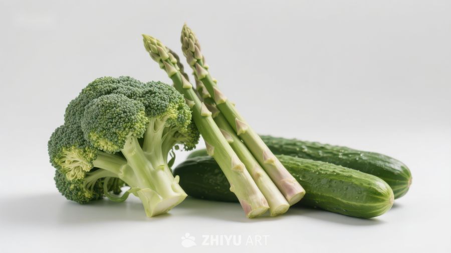 新鲜绿色蔬菜组合