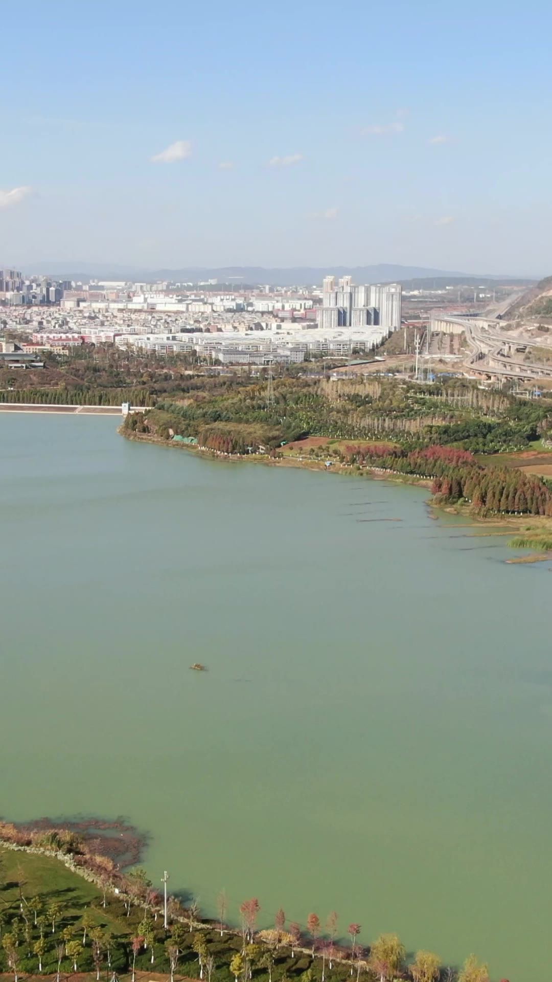 广西南宁城市风光竖屏航拍 