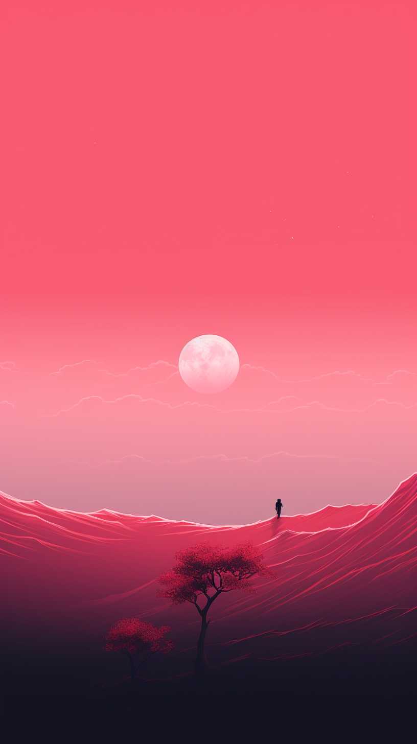 红色背景艺术图