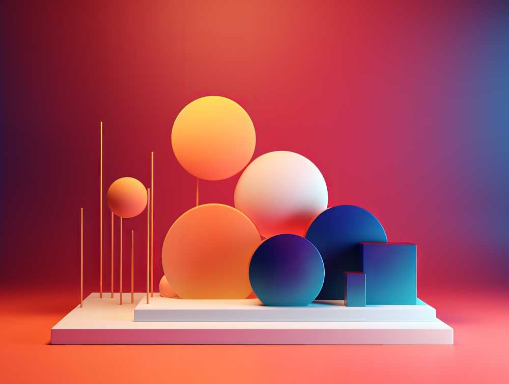 几何3D立体背景图形