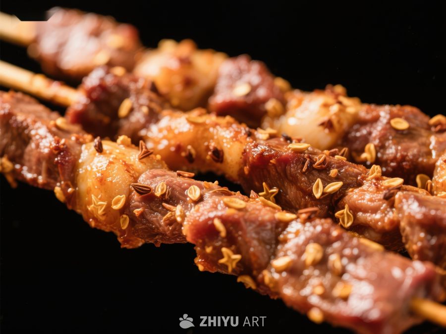 香辣烤串，诱人美味 786