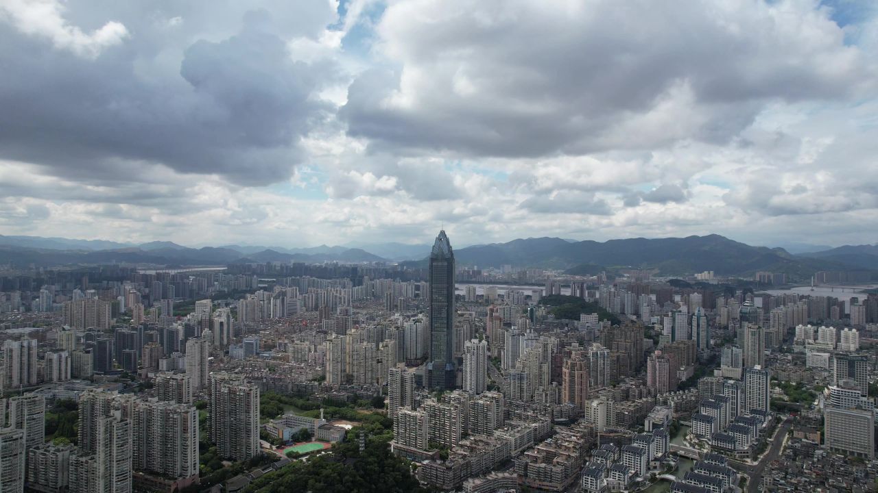 浙江温州城市风光航拍
