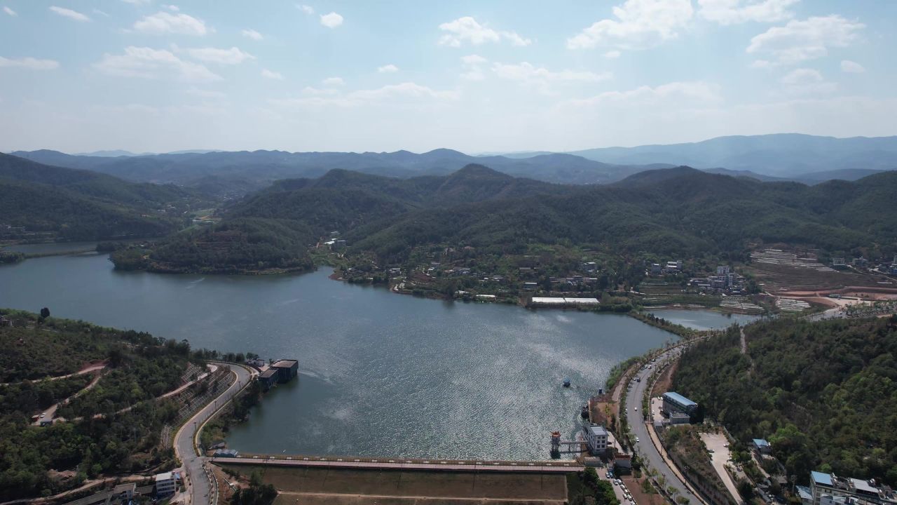 祖国大好河山青山绿水航拍  