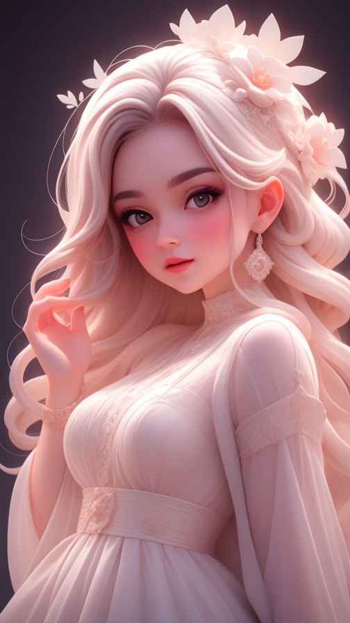 粉色女孩治愈系