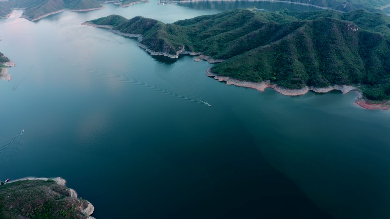 河北保定易县易水湖航拍视频