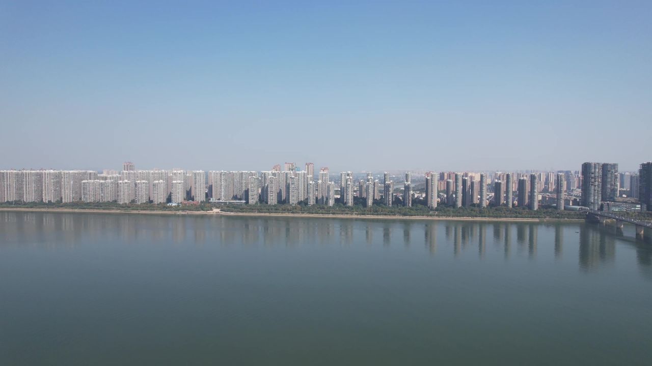 湖南长沙城市风光地标建筑航拍 