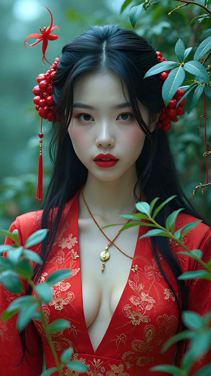 红色女子户外拍摄系列高清艺术视觉 45
