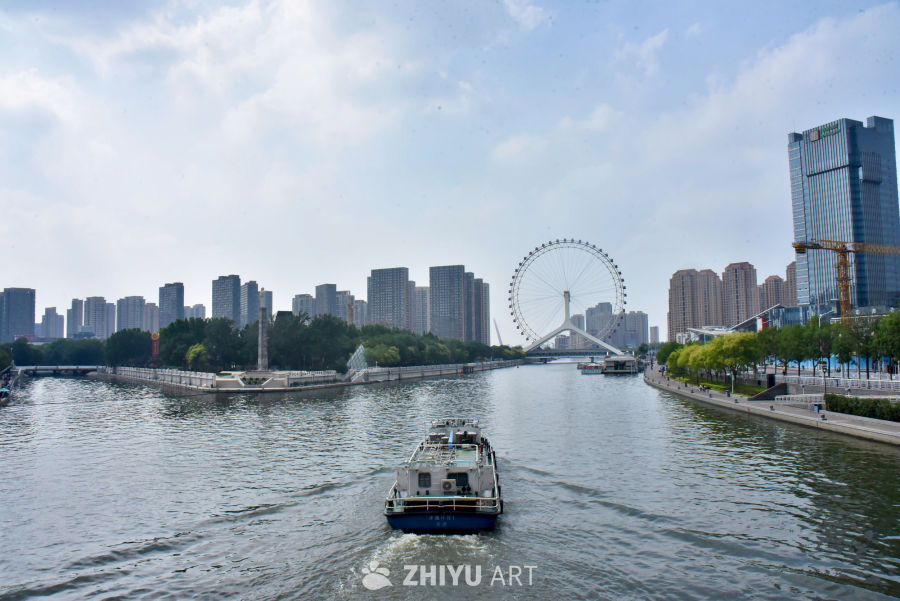 海河游船与天津之眼