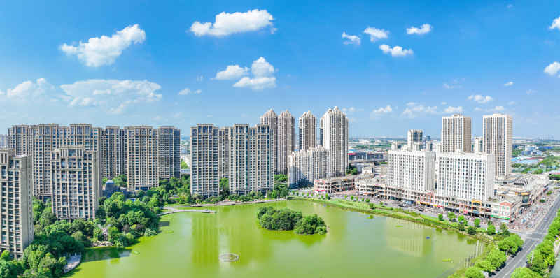 航拍昆山城市风光建筑大景 40