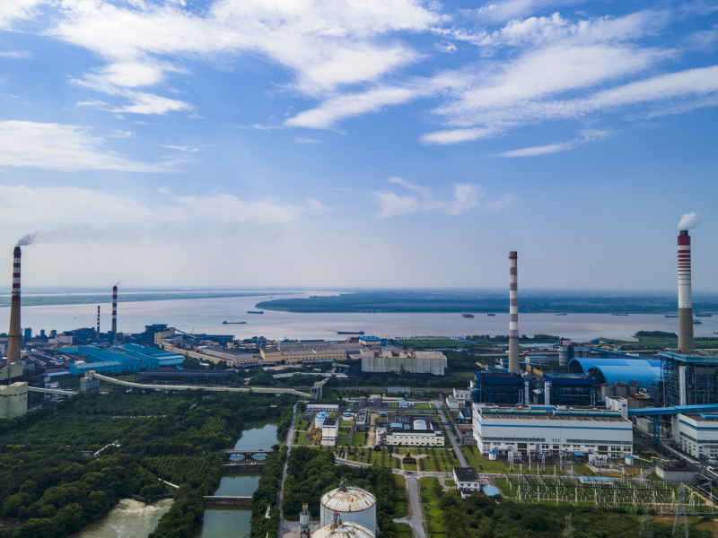 湖南岳阳工业生产工厂航拍摄影图