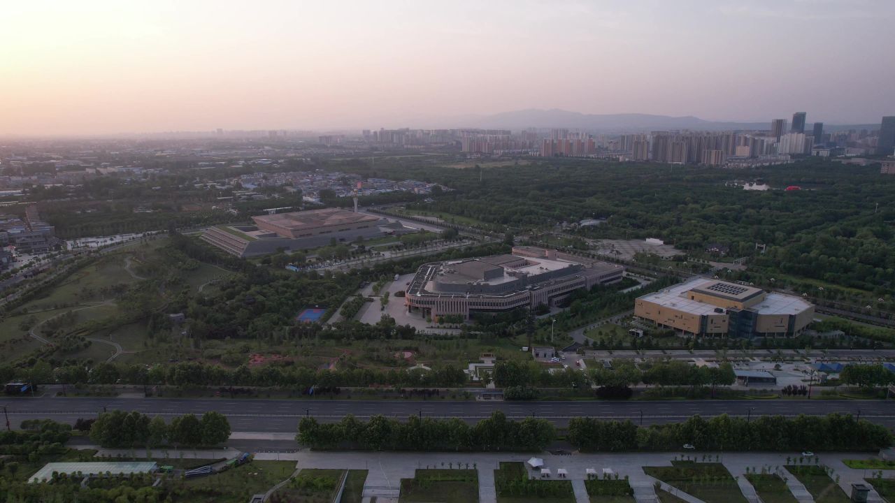 河南洛阳城市风光旅游景区航拍