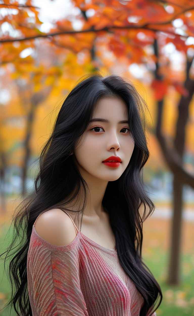 秋天下宽松美女 2