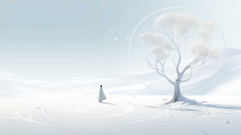 艺术浅白色唯美背景图99