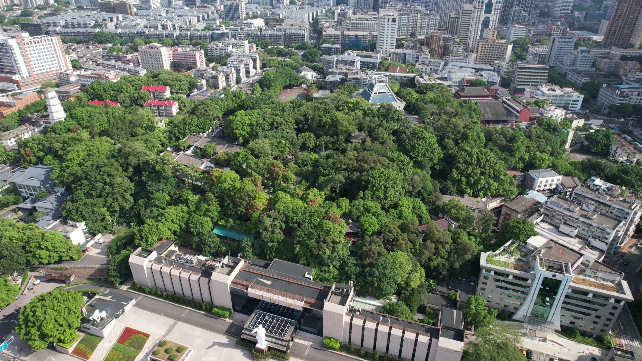 福建福州城市风光航拍 