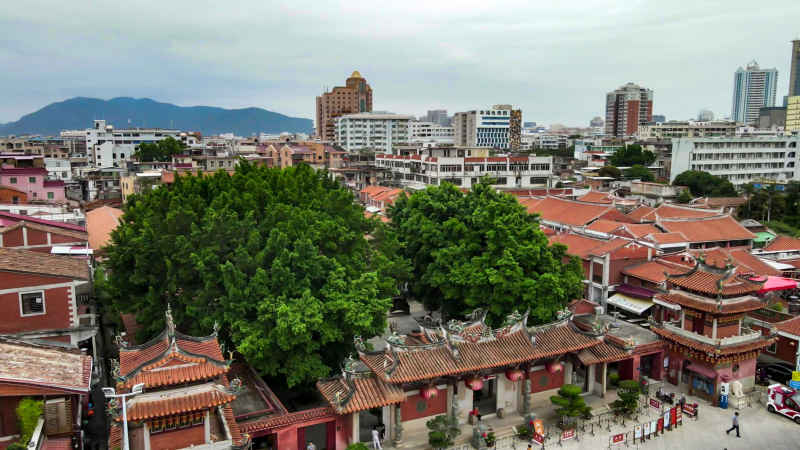 福建泉州城市风光航拍图 