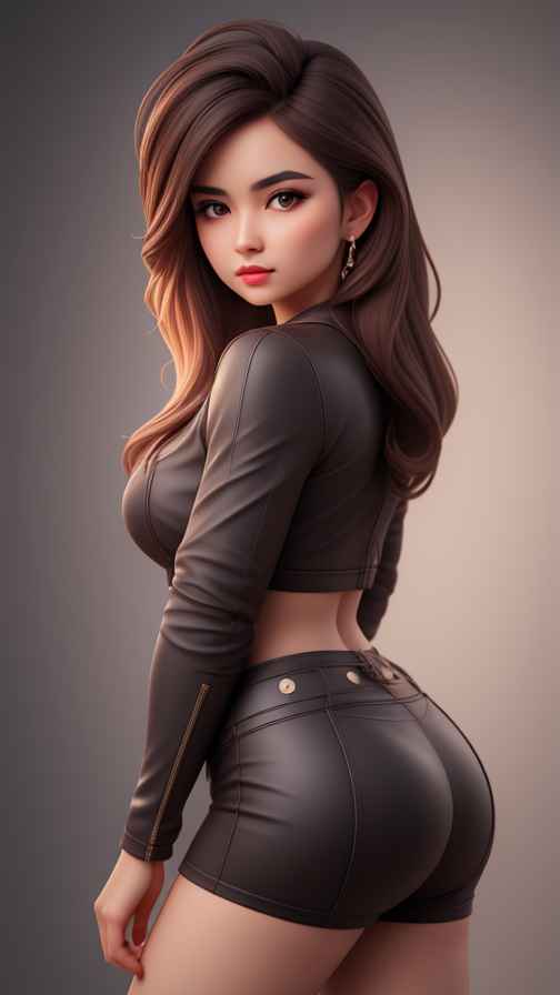 高级感女孩皮衣系列