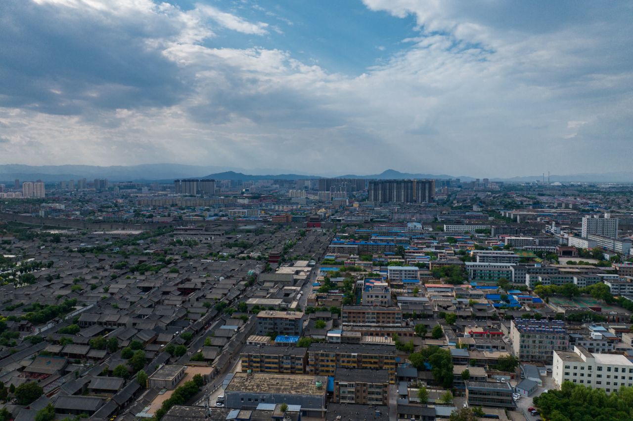 忻州古城无人机直线延时