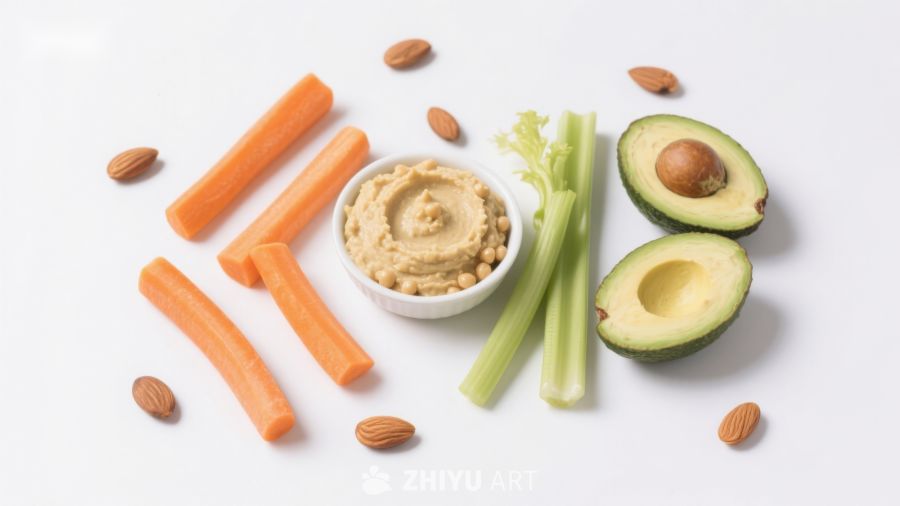 健康零食组合摆拍