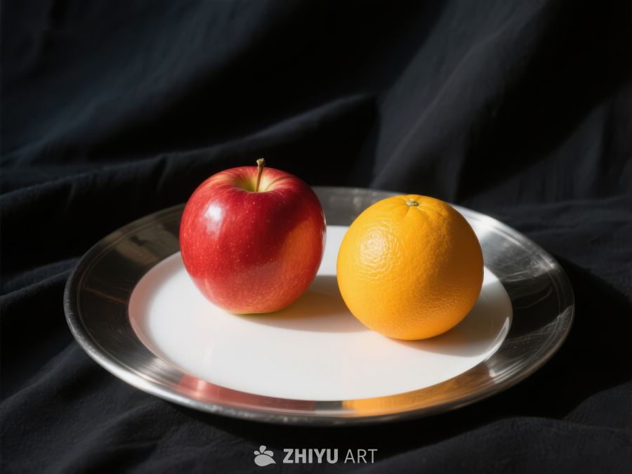 苹果与橙子置于银盘 288