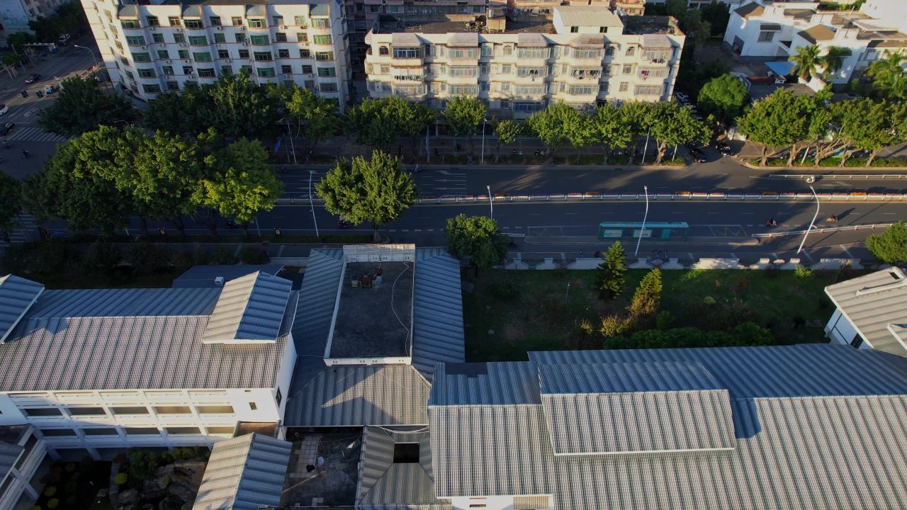 航拍福州长乐冰心文学馆