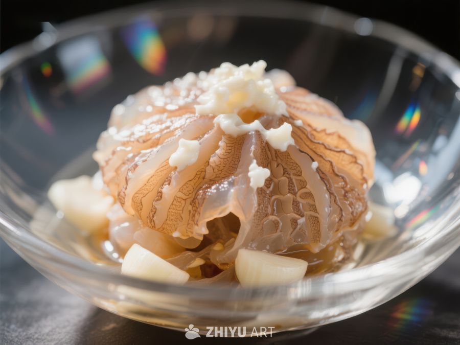 精致甜品：焦糖布丁配奶油 548