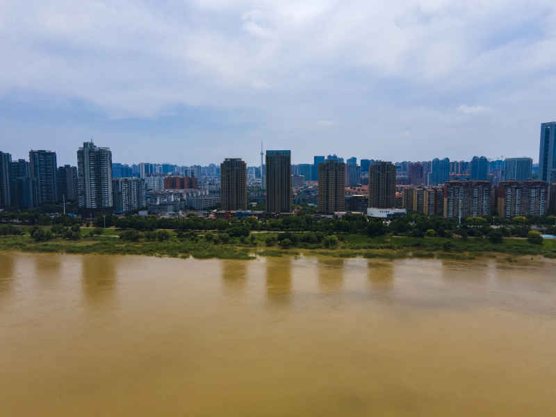 湖南株洲城市风光航拍