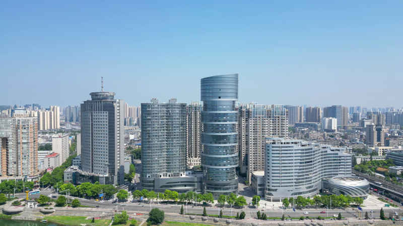 航拍湖北襄阳华凯襄阳天下商业广场