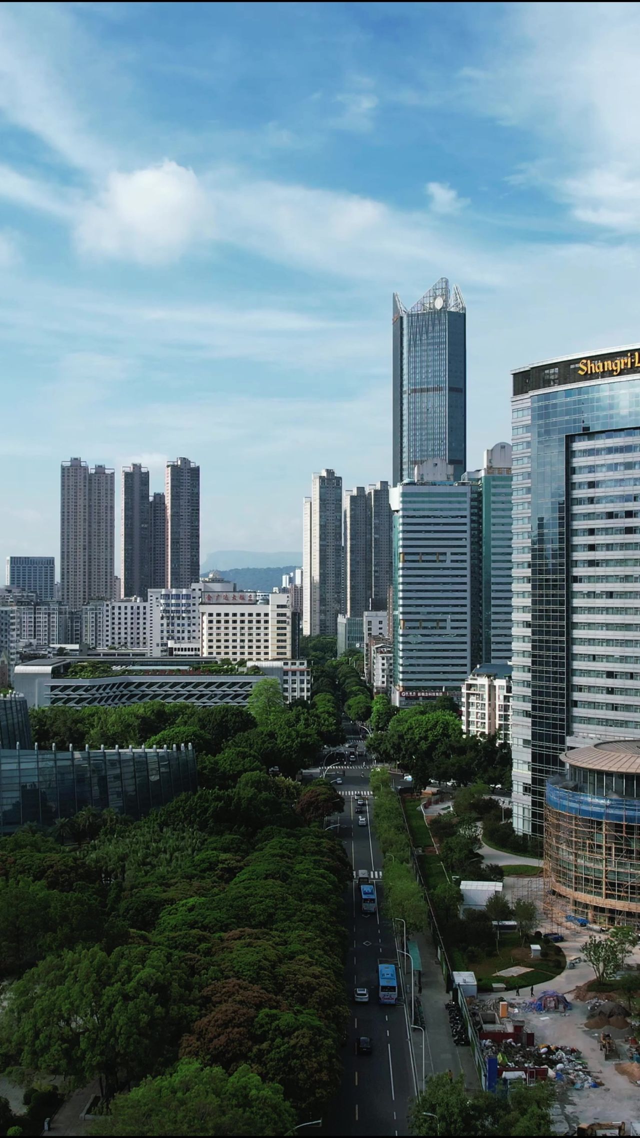 福建福州城市风光竖屏航拍 