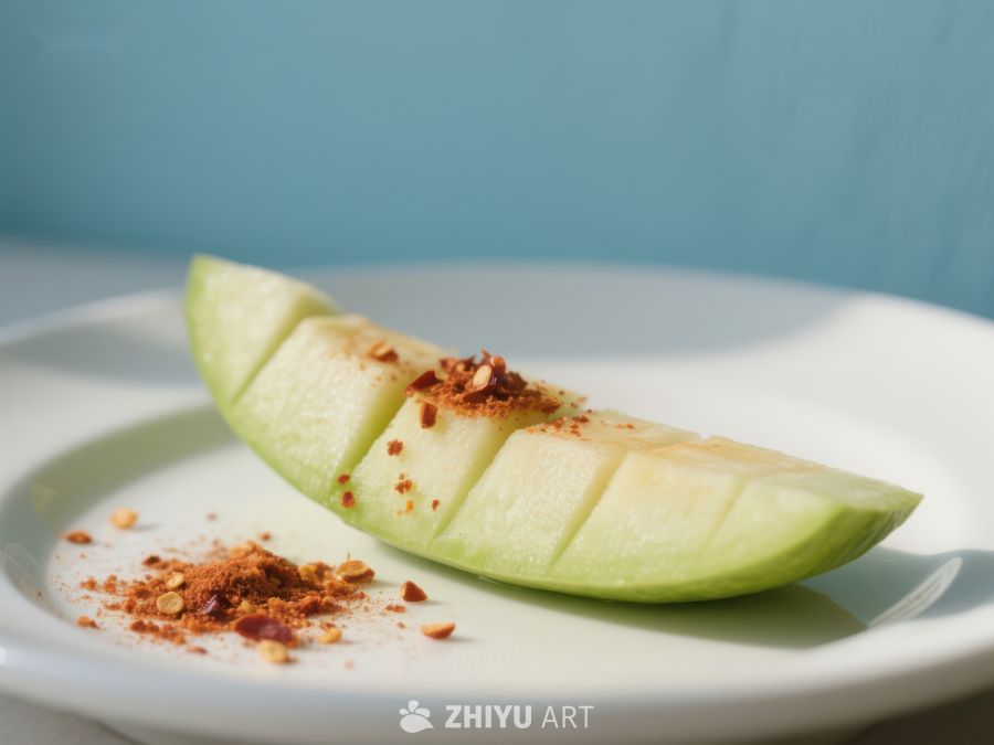 撒有香料的青苹果片 452