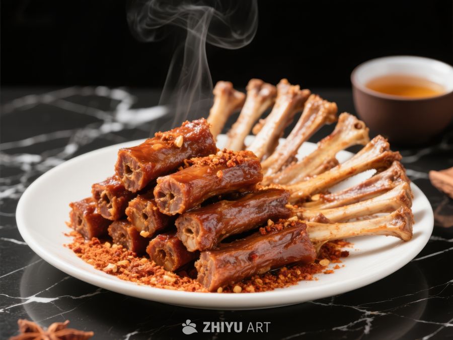 香辣排骨，热气腾腾