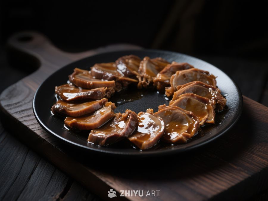 酱香浓郁的卤制肉片 335