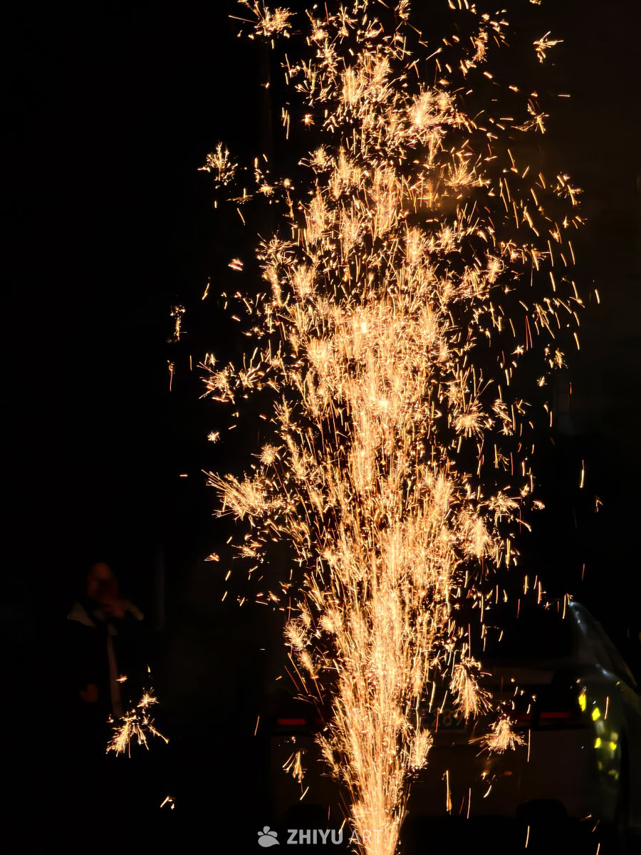烟花炸开的瞬间