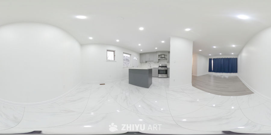 现代简约厨房360度全景