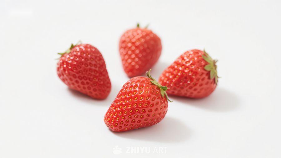 新鲜草莓静物图
